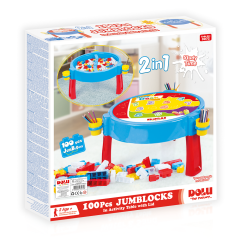 100 Pieces Jumbo Blocks with Activity Table