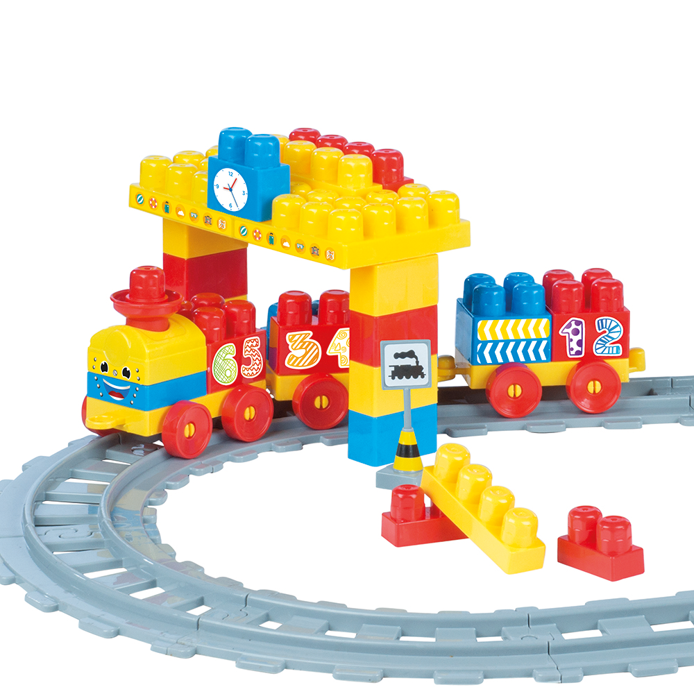 58-Piece Train and Track Lego Set