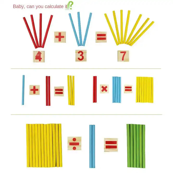 Wooden Math Counting Sticks