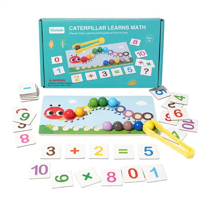 Wooden Caterpillar Math Puzzle