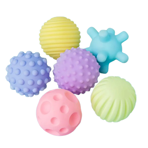 Multi-Texture Baby Sensory Balls (Set of 6)