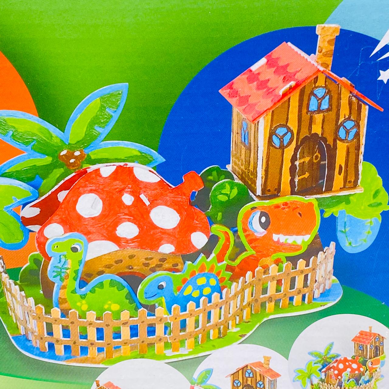 3D Paint by Number Animal Puzzle - DIY Craft Kit