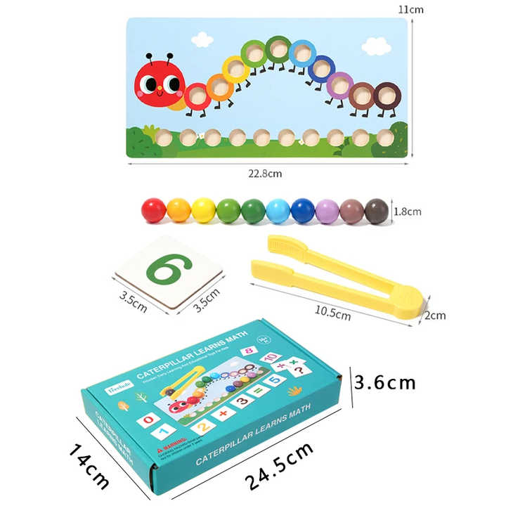 Wooden Caterpillar Math Puzzle